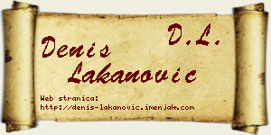 Denis Lakanović vizit kartica